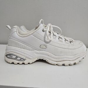 Skechers Women's White Vintage Style Chunky Sneakers